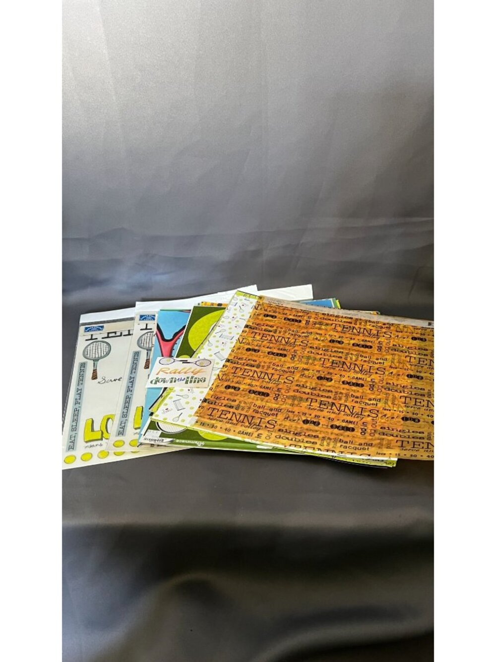 Tennis-Themed Scrapbooking Paper Bundle Karen Foster & More